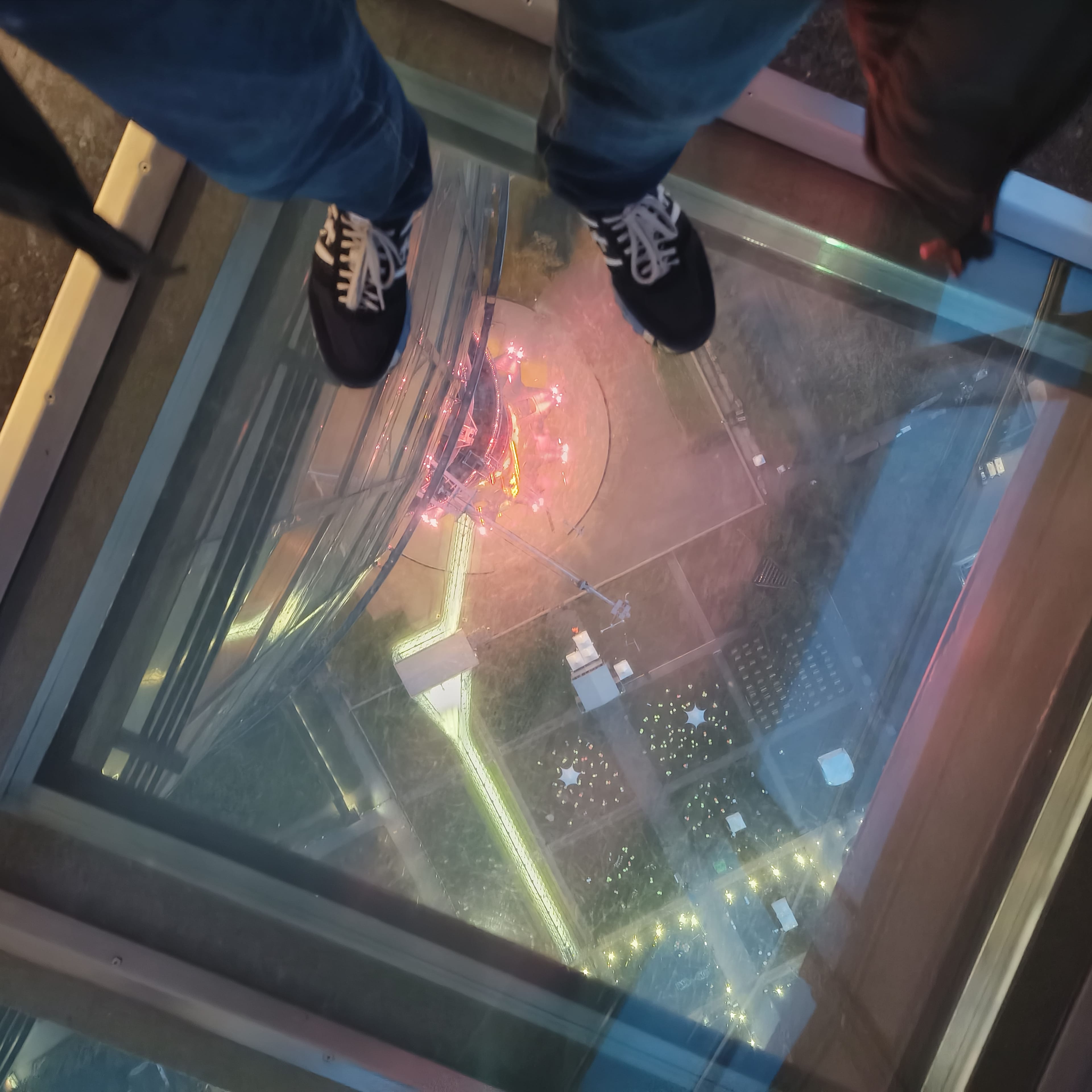 Photo from Moscow: glass floor.